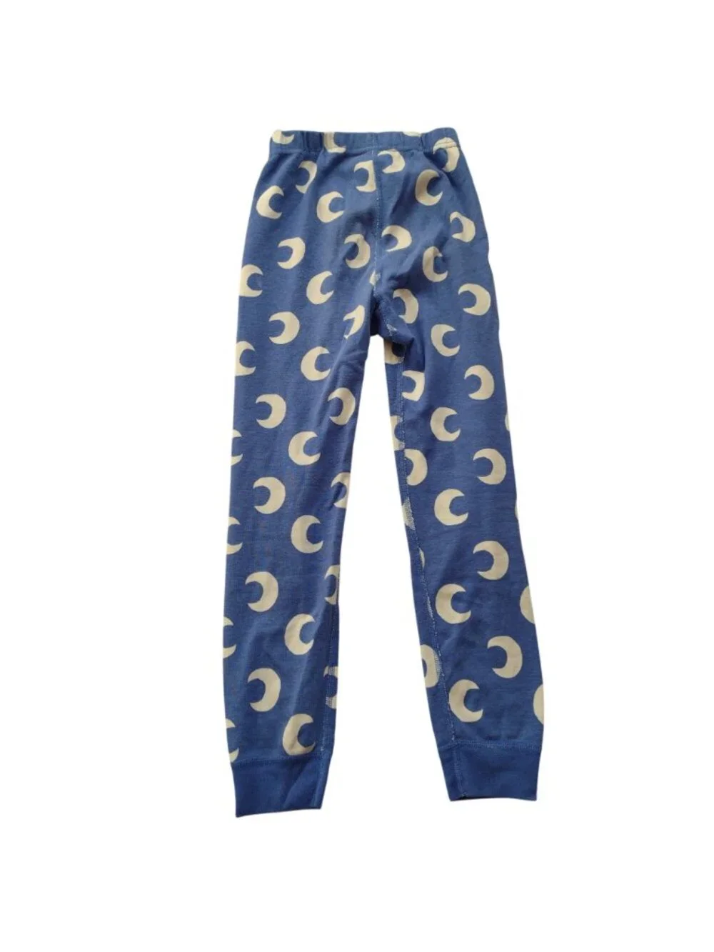 Hanna Andersson Kids Pajamas 6-7 Blue Moon Print Organic Cotton Long John PJs